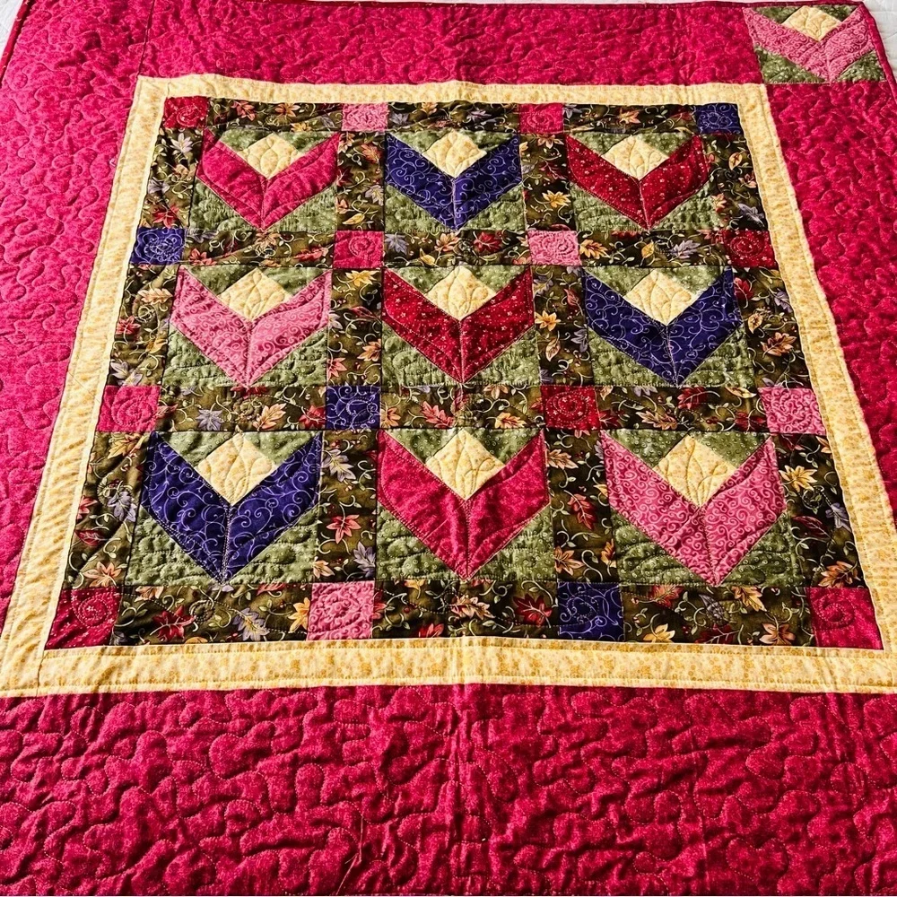 41”x41” New Handmade Cotton Patchwork Quilt. Wall Hanging Quilt.